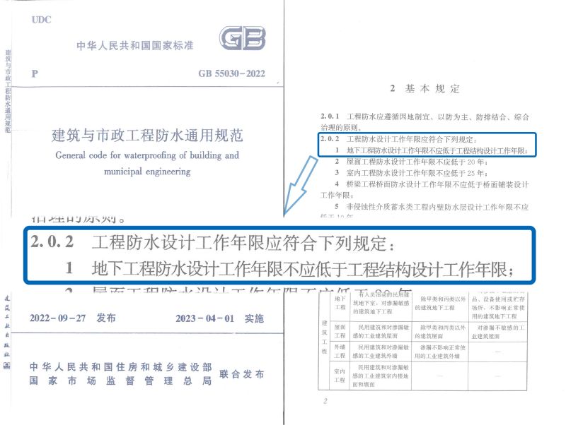 GB 55030-2022 建筑與市政工程防水通用規(guī)范2022