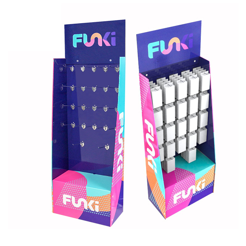 簡(jiǎn)易組裝掛鉤展示架賣(mài)場(chǎng)紙貨架