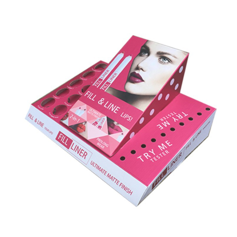 定制化妝品睫毛膏唇筆PDQ紙展盒